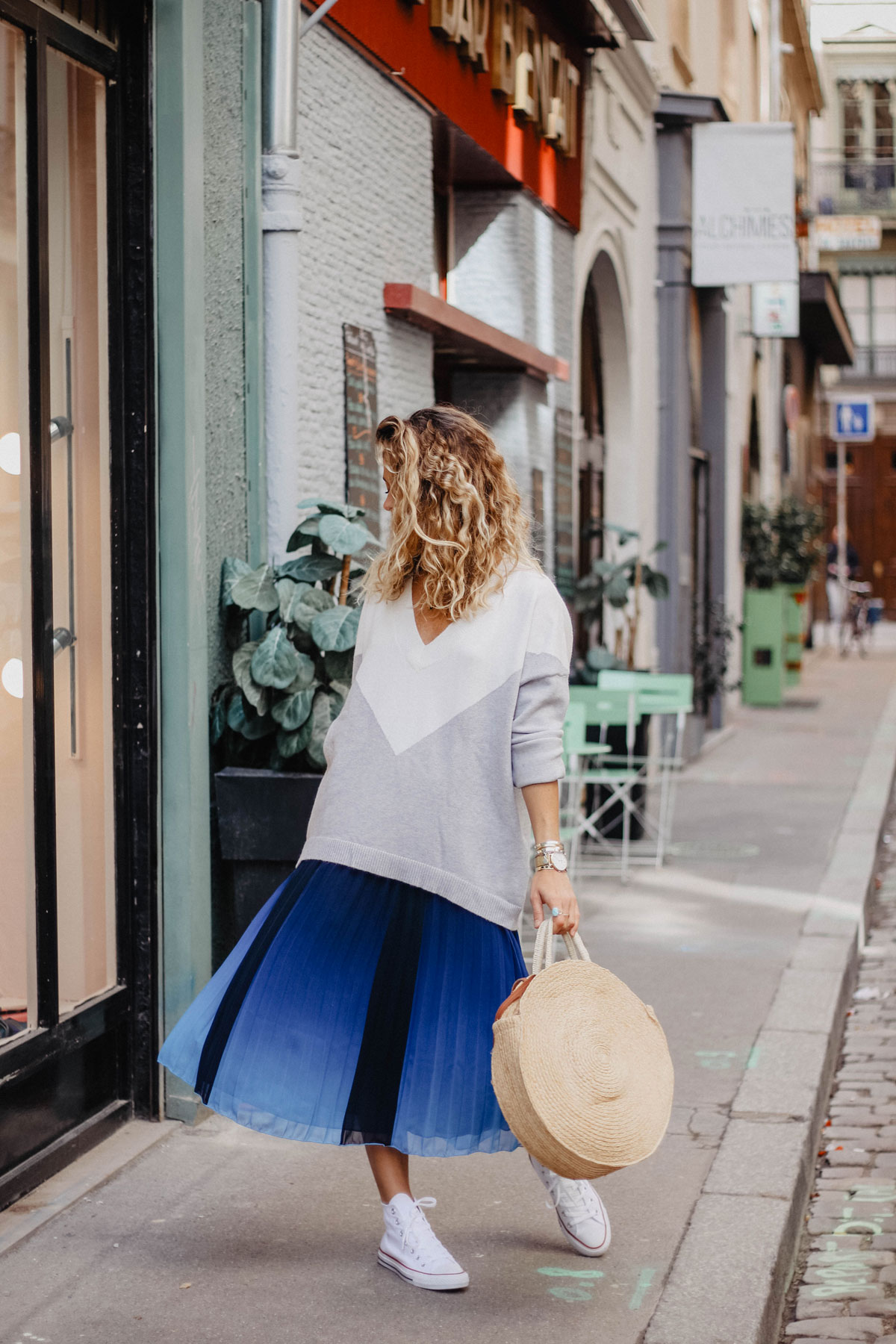 Jupe longue et baskets Marie and Mood Blog mode et lifestyle