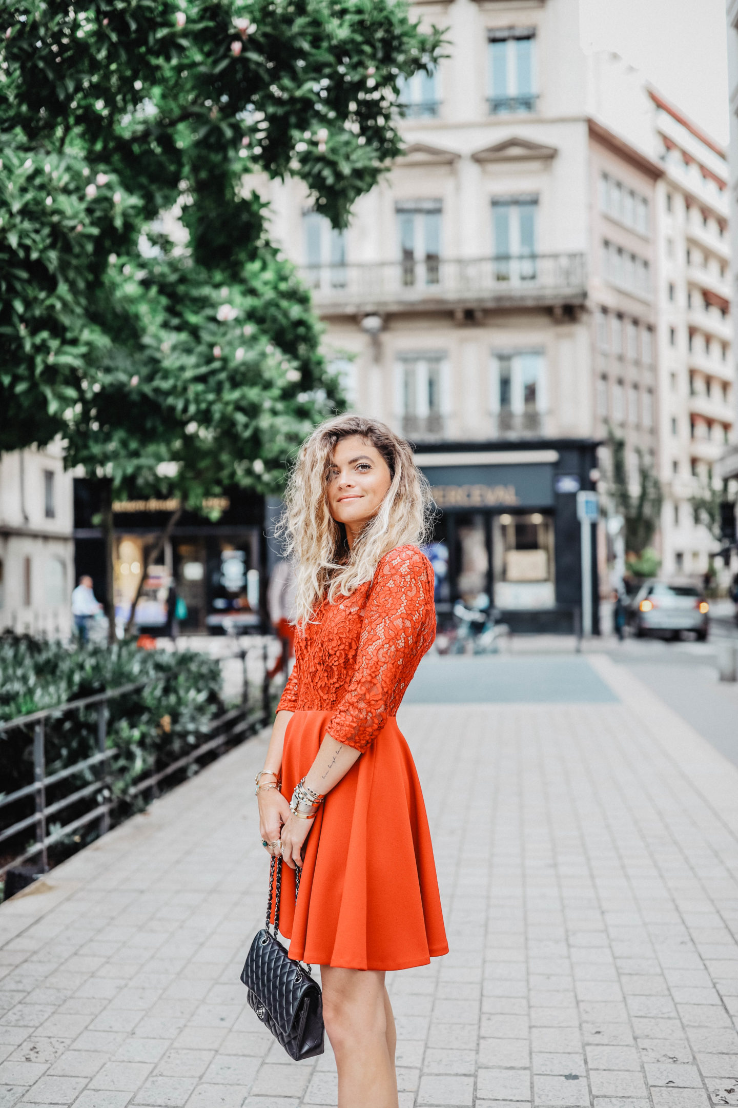 Robe dentelle rouge Claudie Pierlot marie and mood