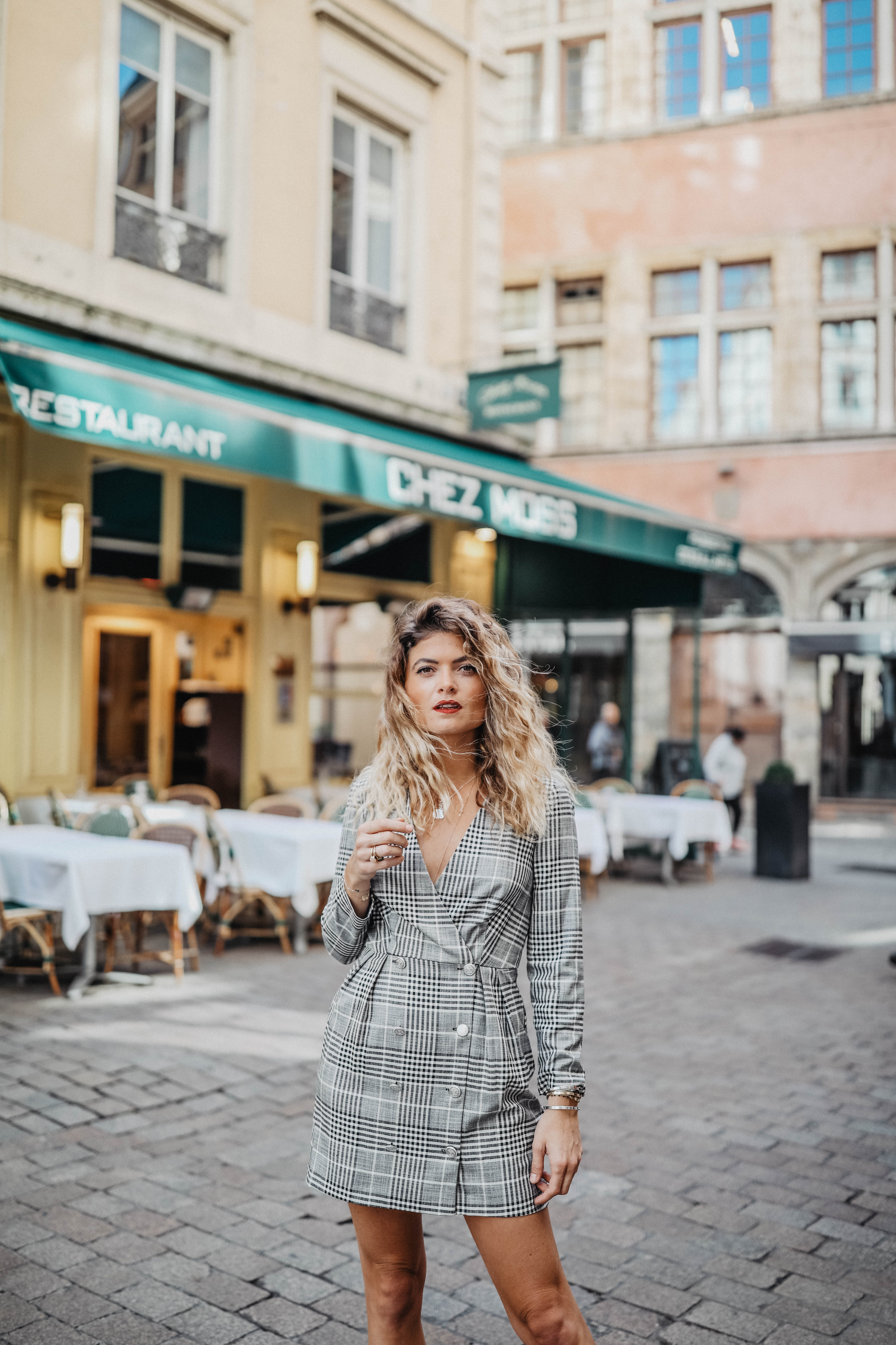 Robe blazer a carreaux Marie and Mood Blog mode et lifestyle