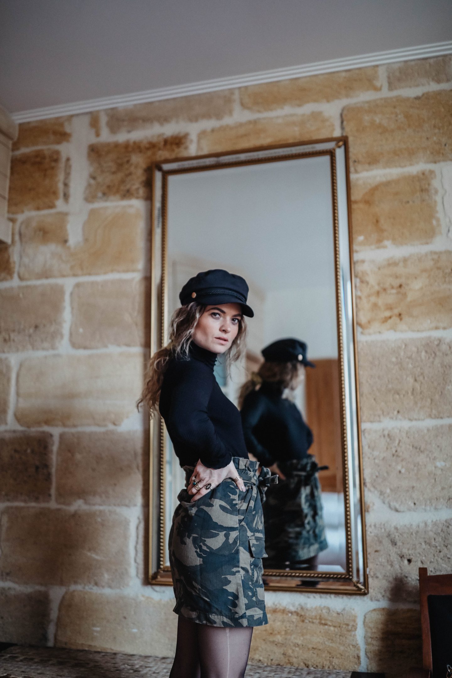 marie and mood jupe camo Stradivarius