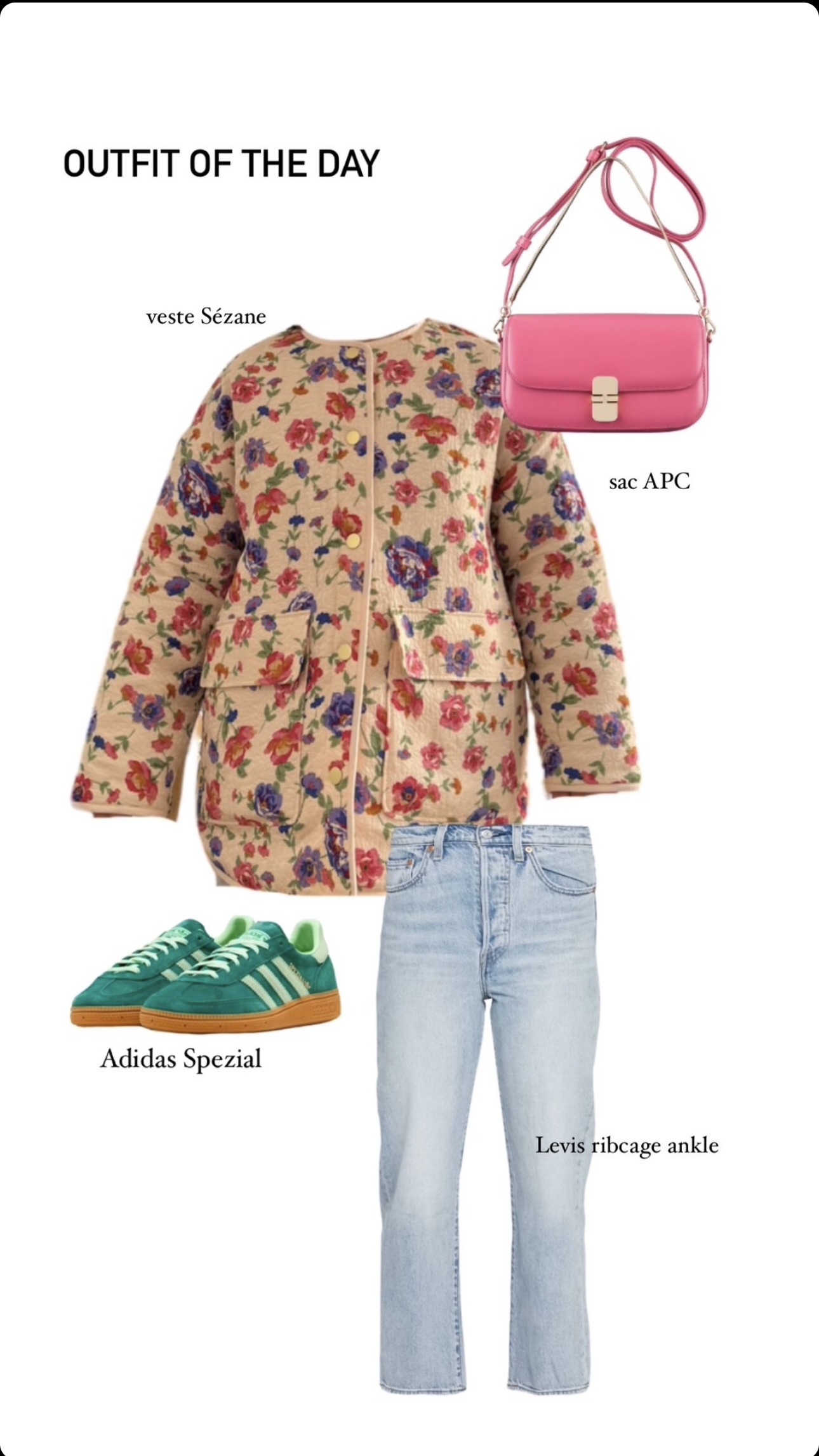 look veste à fleur 